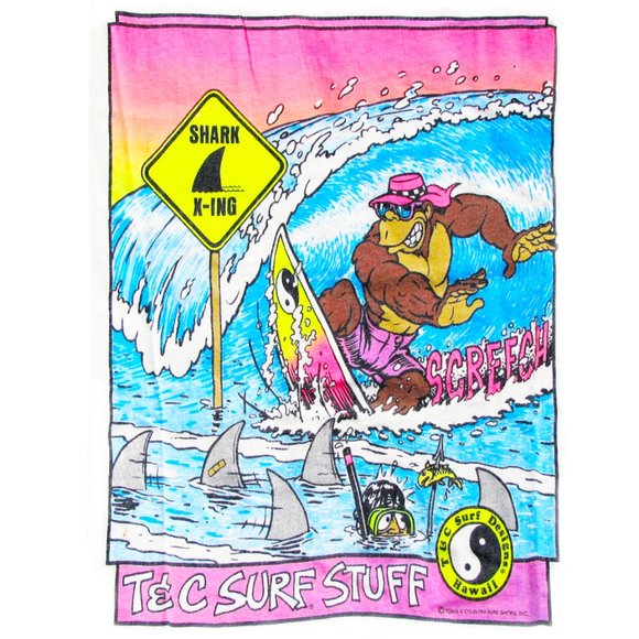 TOWN & COUNTRY "SURF STUFF" COOL T&C RARE T-SHIRT T-1384 - Picture 2 of 4